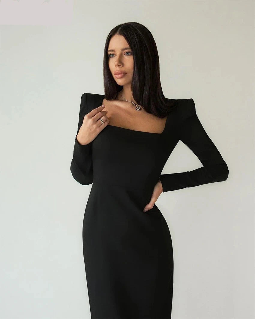 Elegant Black Bodycon Dress